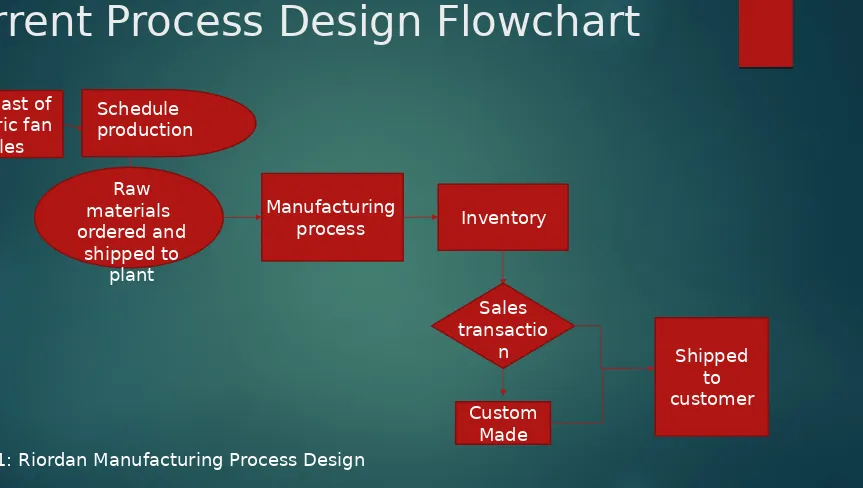 Figure 1: Riordan Manufacturing Process Design