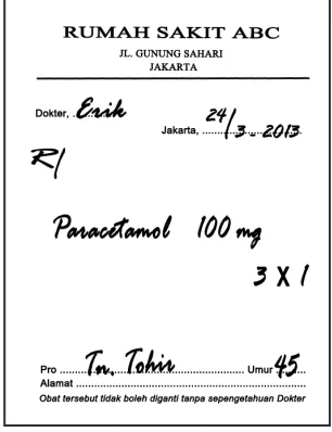Gambar 1.16  Resep dokter