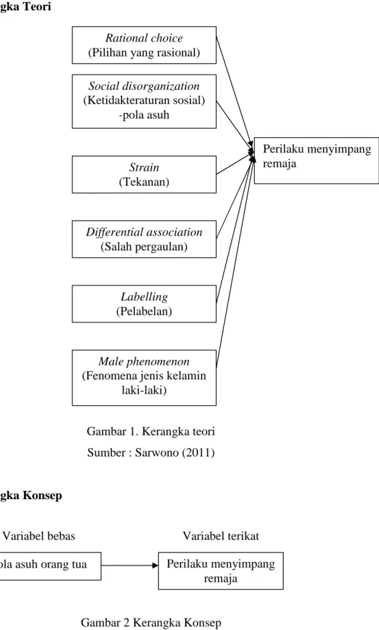Gambar 1. Kerangka teori Sumber : Sarwono (2011)