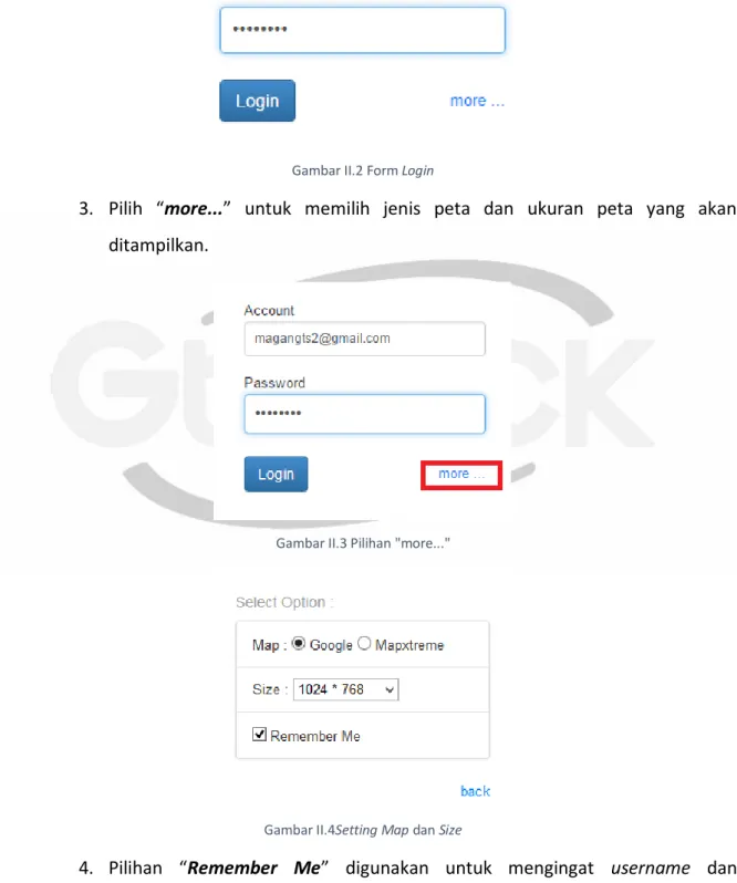 Gambar II.3 Pilihan "more..." 