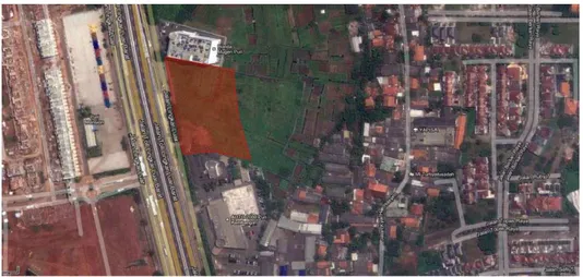 Gambar 4.2  Lokasi Tapak di jalan Lingkar Luar Barat   Sumber : Google Maps 