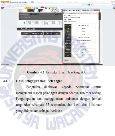 Gambar 4.2 Tampilan Hasil Tracking SO. 