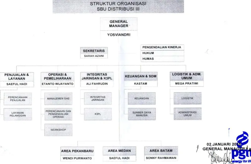 Gambar 2.1 Struktur Organisasi SBU Distribusi III 