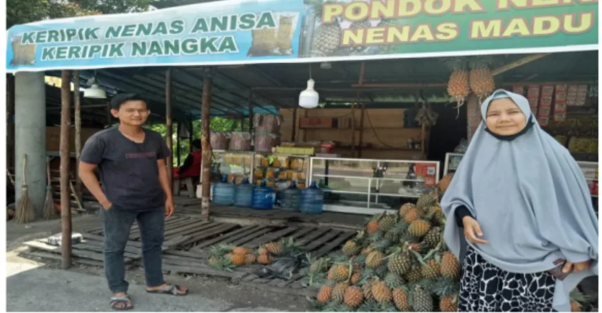 Gambar 5 : Penjual nanas 2 di Desa Rimbo Panjang  Sumber: Hasil Penelitian, 2020 