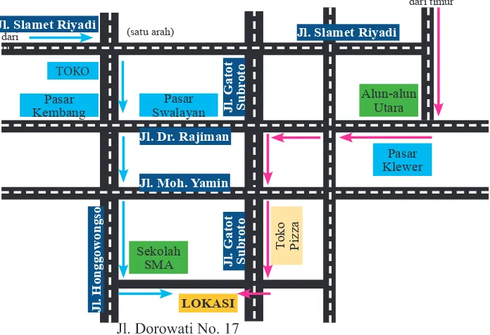 Gambar 4.8  Denah Jalan Sekitar Jl. Gatot Subroto di Kota Solo