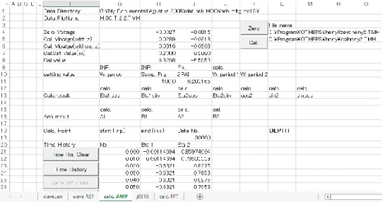 Gambar 4.2 Tampilan excel macro refana untuk mengambil nilai tegangan dari  time history