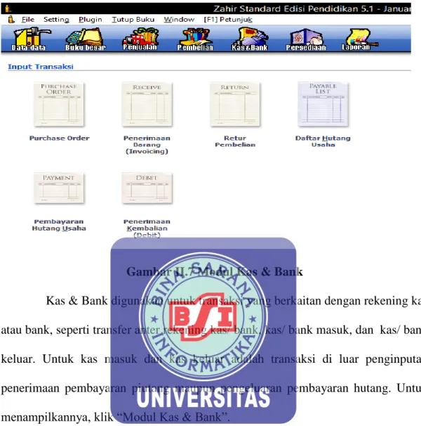 Gambar II.7 Modul Kas &amp; Bank 