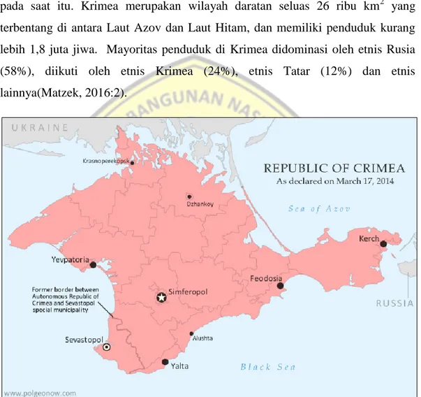 Gambar 1.1 Peta wilayah Republik Krimea setelah merdeka