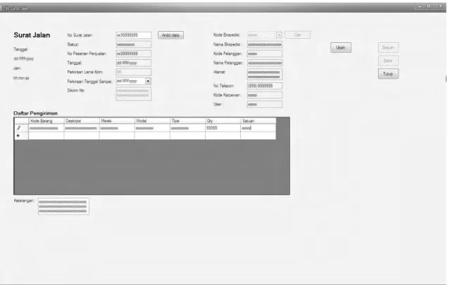 Gambar 4.92 Window “Edit Surat Jalan” 