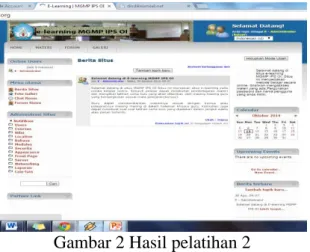 Gambar 2 Hasil pelatihan 2 