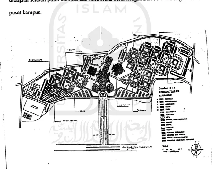 Gambar 2.2. Lokasi Site FK dalam Master Plan Sumber : Master Palan KT-UMY