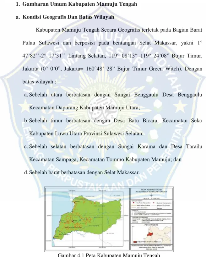 Gambar 4.1 Peta Kabupaten Mamuju Tengah 