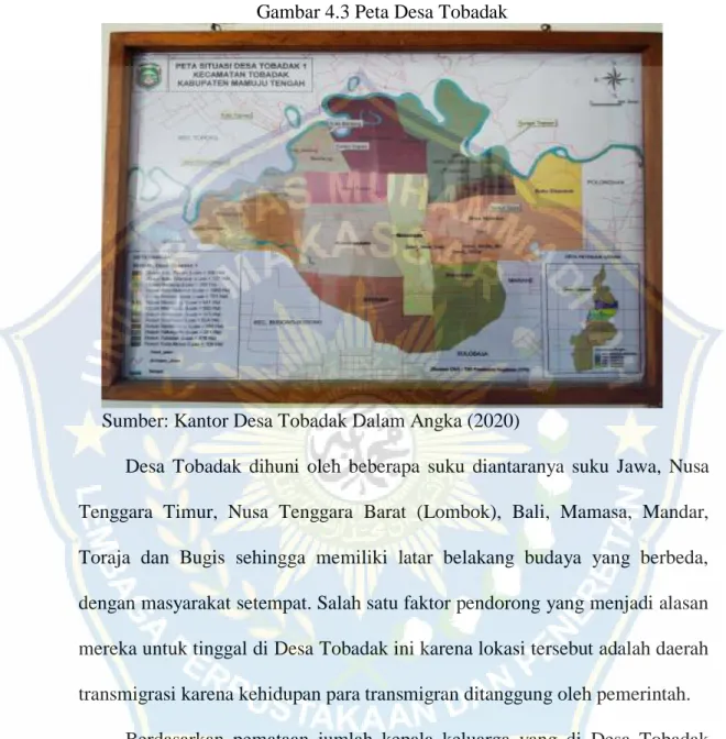 Gambar 4.3 Peta Desa Tobadak 