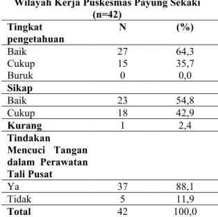Tabel 1 Distribusi Frekuensi Responden  Berdasarkan Karakteristik Ibu di Wilayah 