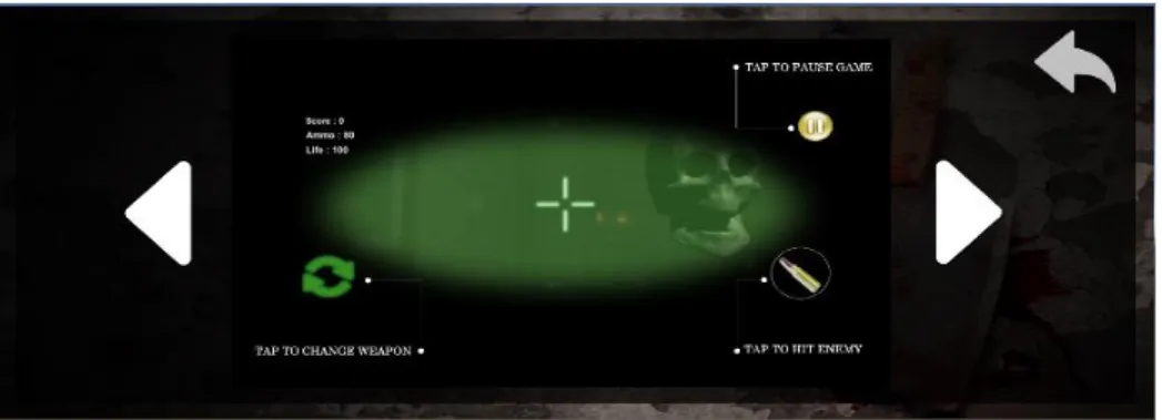 Gambar 13  Tampilan Game Over  5.  Tampilan Menu About 