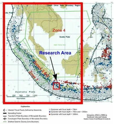 Figure 2.11. Southeast Asia Seismic Zonation Map Planned byUSGS ( USGS in Irsyam, 2006)