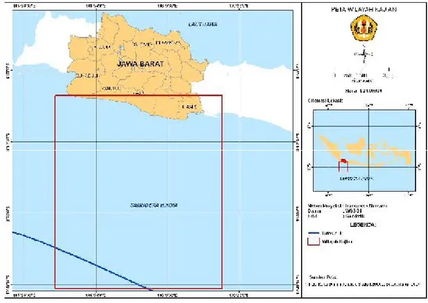Gambar 4. Peta Wilayah Kajian Perairan Selatan Jawa Barat 4.2. Bahan dan Alat