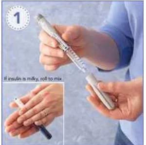 Gambar Cara mempersiapkan insulin pen 