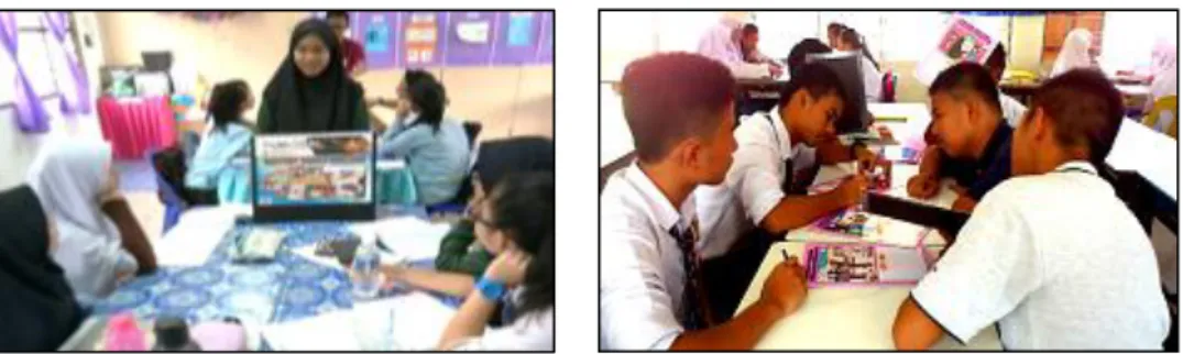 Gambar 16 - 17: Pemerhatian terhadap penglibatan murid 