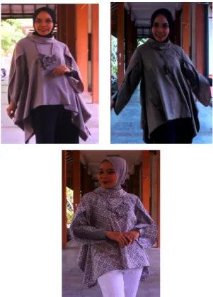 Gambar 4. Rancangan bahan Blus Casual  Business dengan Metode Zero Waste Pattern 