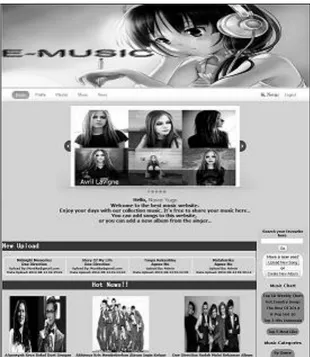 Gambar 10 merupakan tampilan hasil search melalui  music categories berdasarkan album