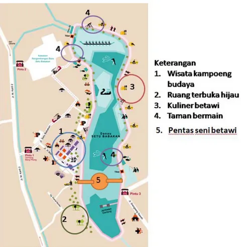 Gambar 2.10 : Site plan kawasan wisata Setu Babakan 