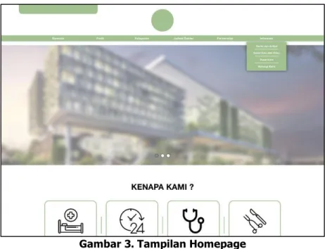 Gambar 3. Tampilan Homepage 