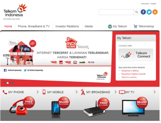 Gambar 1.5. Print screen website Telkom Indonesia. 
