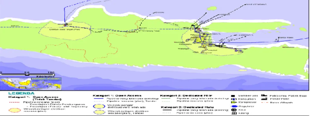Gambar 1. Rencana infrastruktur jaringan gas 