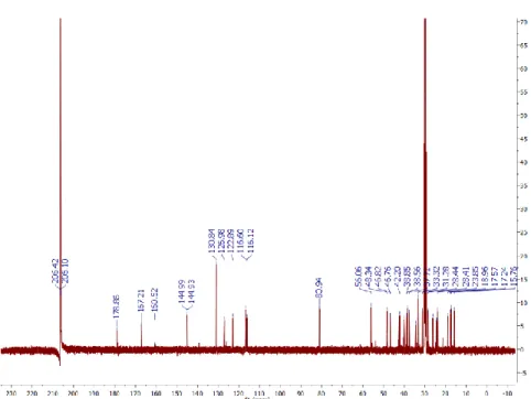 Gambar 11. Spektrum  13 C NMR senyawa hasil isolasi. 
