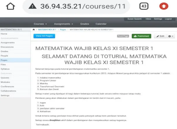 Gambar Halaman Utama LMS 
