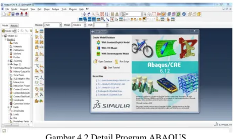 Gambar 4.2 Detail Program ABAQUS 
