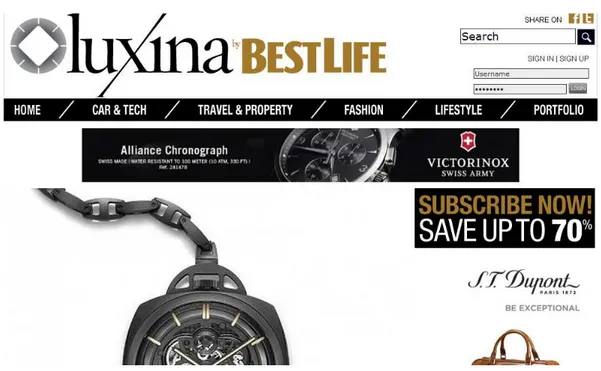 Gambar 4.3 Website Luxina by Best Life 