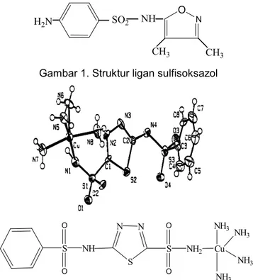 Gambar 1. Struktur ligan sulfisoksazol