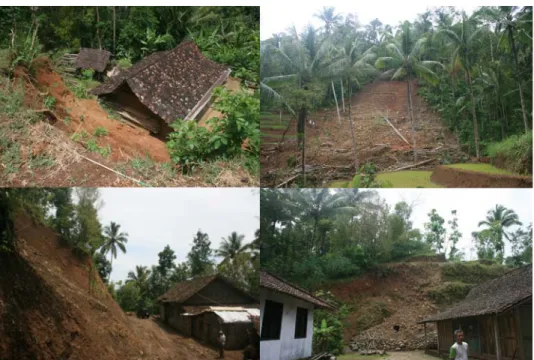 Gambar 1 Tanah longsor akibat curah hujan yang tinggi di Kabupaten Kulon Progo, Provinsi D.I