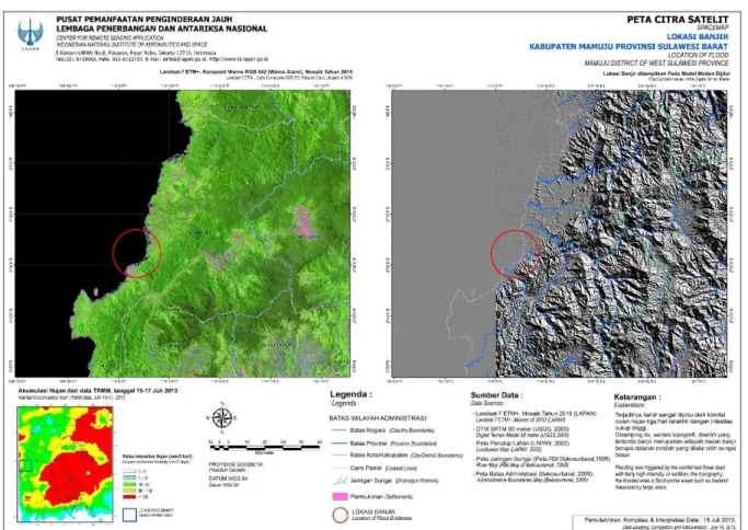 Gambar 1. Peta citra satelit daerah rawan bencana [8] 