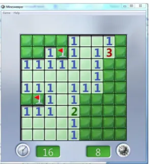 Gambar 1 : Contoh Permainan Minesweeper 