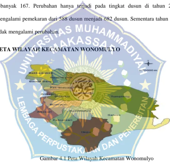 Gambar 4.1 Peta Wilayah Kecamatan Wonomulyo 