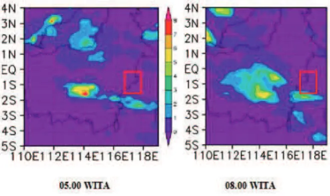 Gambar 3.7 Nilai frekuensi bulanan wind gust di Blok  Mahakam  dari  tahun  2010  – 2012  dengan  input  data dari 6 stasiun meteorologi TEPI 