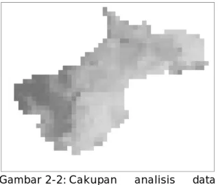 Gambar 2-2: Cakupan  analisis  data  satelit MTSAT dalam ukuran  pixel  5  x  5  km  sebanyak  621 pixel  