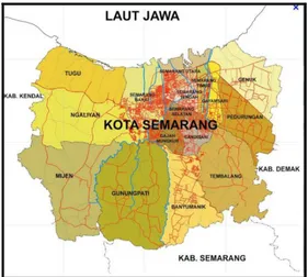 Gambar 2.1 : Peta Kota Semarang  (Semarangkota.go.id) 