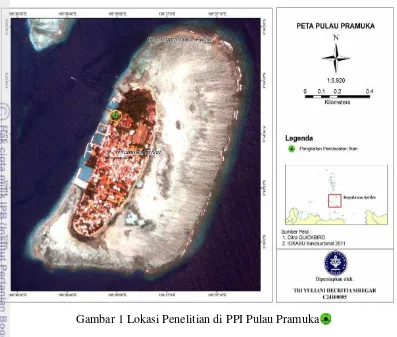 Gambar 1 Lokasi Penelitian di PPI Pulau Pramuka  