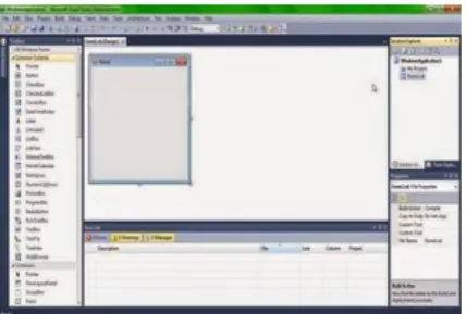 Gambar II.4. Tampilan Visual Basic Net 2010  Sumber : Wahana Komputer, 2010, VB.NET 2010 