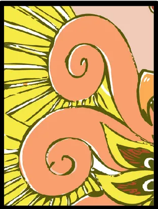 Gambar 6. Detail ragam hias flora atau tumbuhan yang  berupa sulur pada lengan Garuda 