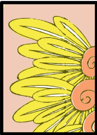 Gambar 7. Detail bulu dari sayap Garuda yang berwarna  kuning keemasan. 