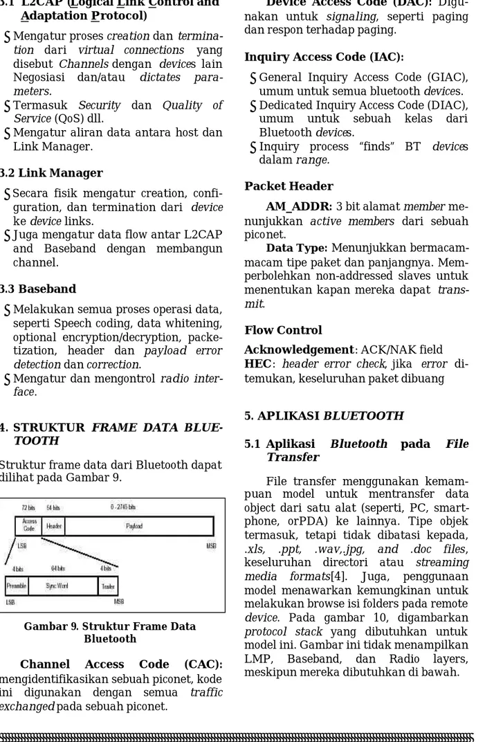 Gambar 9. Struktur Frame Data Bluetooth