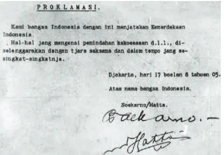 Gambar 3.2 Naskah Proklamasi 