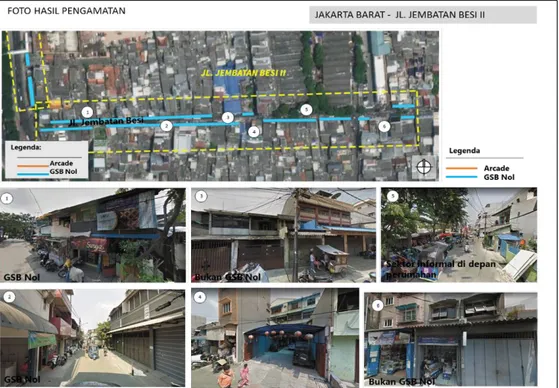 Gambar 5. Mapping hasil survey Jl. Jembatan Besi II  Sumber: Hasil olahan penulis, 2019 