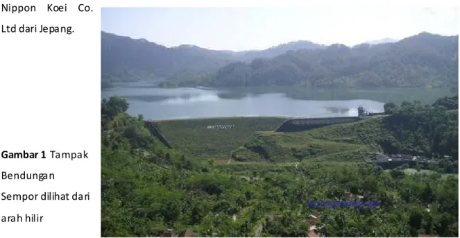 Gambar 1 Tampak  Bendungan 