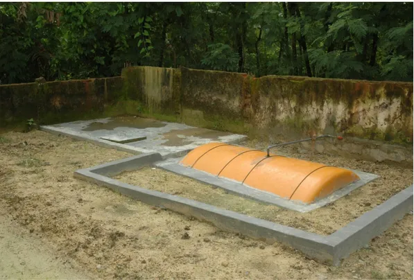 Gambar 3. Reaktor biogas milik kelompok ternak digunakan di daerah tropis, OrgaDec mudah 